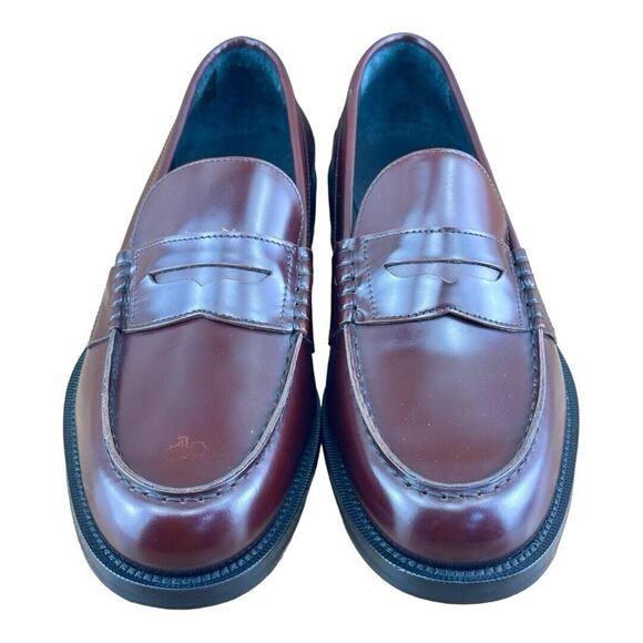 DSQUARED2 Mens Dark Red Penny Loafers Handmade In Italy Size 8.5-9| 42 - Picture 2 of 7